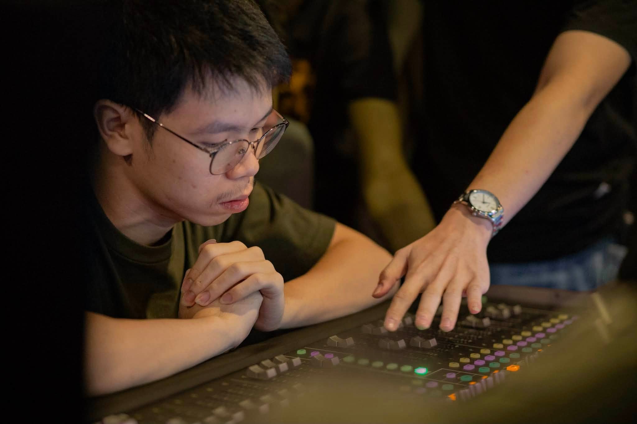 Hills Audio team at a live service