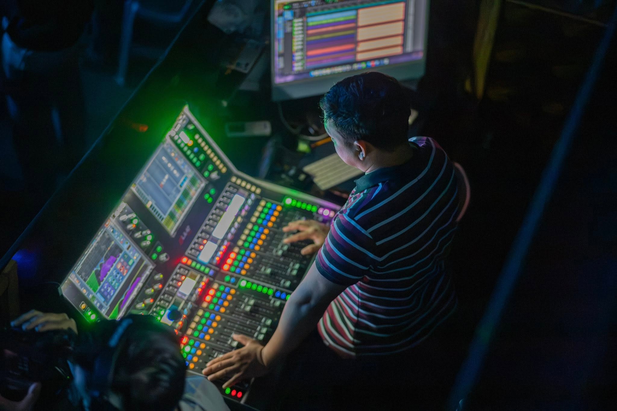 Hills Audio mixing at the sound desk